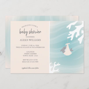 Invitation Bébé de requin doux