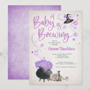 Invitation Bébé d'Halloween brasserie douche