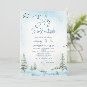 Invitation Bébé d'hiver atmosphérique C'est un Baby shower fr
