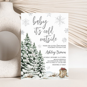 Invitation Bébé d'hiver Il fait froid dehors Baby shower