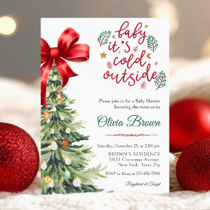 Invitation Bébé d'hiver Il fait froid dehors Baby shower