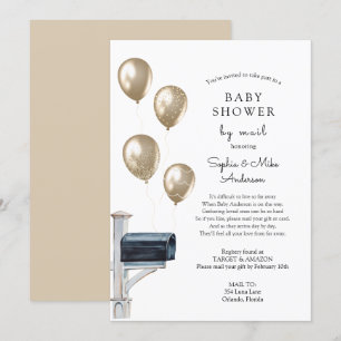 Invitation Bébé Douche longue distance par courrier