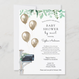 Invitation Bébé Douche longue distance par courrier