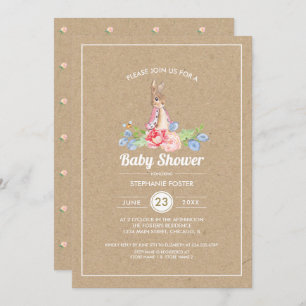 Invitation Bébé doux lapin   Baby shower de lapin