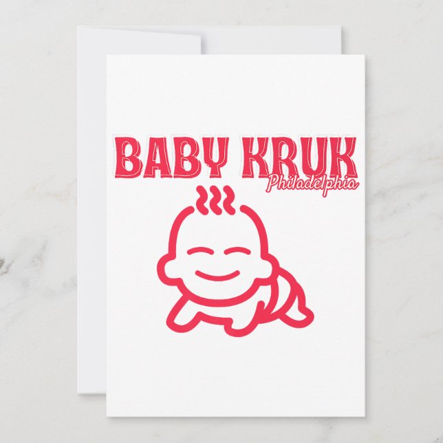 Invitation Bébé drôle Kruk Philadelphia Premium  (Devant)