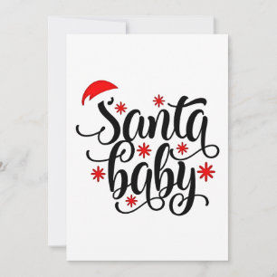 Invitation Bébé du Père Noël Annonce de Grossesse Noël Père N
