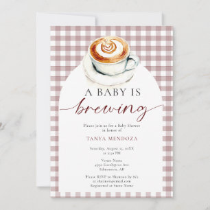 Invitation Bébé en cours de préparation Baby Shower Café Ging