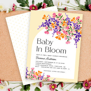 Invitation Bébé en fleur Baby shower de fleurs de printemps v