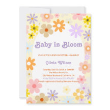 Bébé En Fleur Baby shower Floral Retro