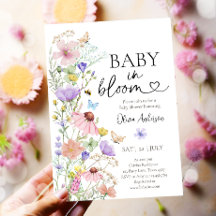 Bébé en Fleur Fleur sauvage Papillons Baby shower