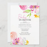 Bébé En Fleur Floral Aquarelle Douche