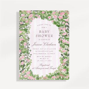 Invitation Bébé en Fleur Jardin Fantaisiste Baby Shower