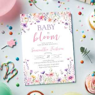 Invitation Bébé en Fleur Petite Fleur Sauvage Baby Shower