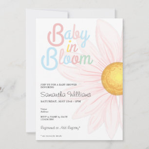 Invitation Bébé En Fleur Preppy Baby shower de marguerite ros