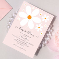 Bébé en Fleur Rose Baby shower de marguerite Invit