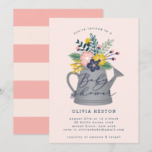 Invitation Bébé en fleurs