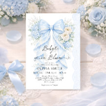 Bébé en fleurs Baby Shower Bleu Ruban Floral