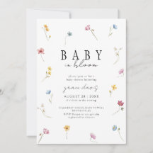 Bébé en fleurs Baby shower Wildflower