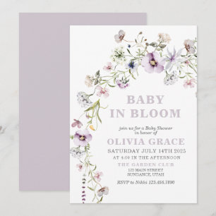 Invitation Bébé en fleurs Fête de douche de bébé jardin de fl