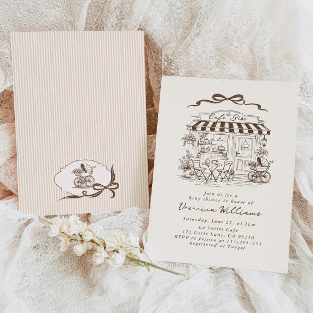 Invitation Bébé en préparation Bebe Café Café Baby Shower (Créateur téléchargé)