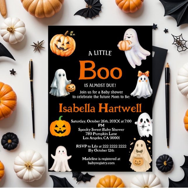 Invitation Bébé en route - Baby shower Halloween (Créateur téléchargé)