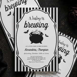 Invitation Bébé en route pour Halloween Baby Shower