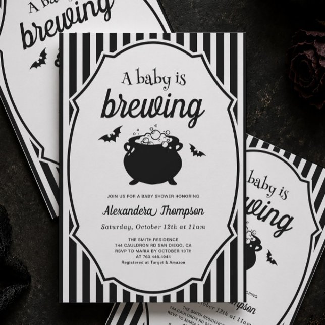Invitation Bébé en route pour Halloween Baby Shower (Créateur téléchargé)
