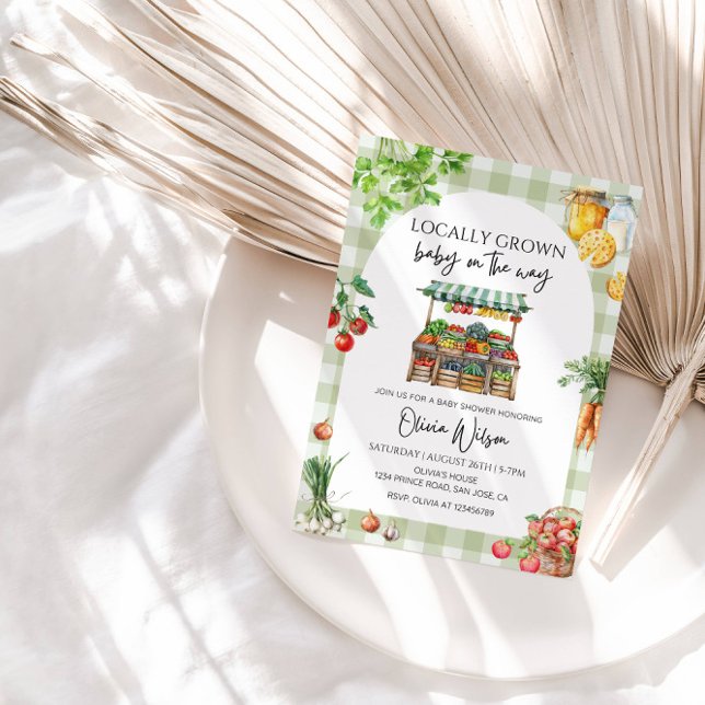 Invitation Bébé en route, produit local–Thème de la ferme rus (Créateur téléchargé)