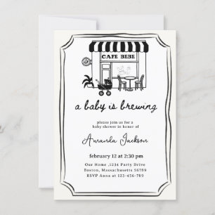 Invitation bébé est en train de brasser Baby shower à thème