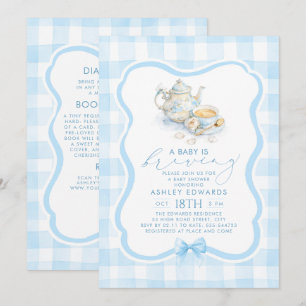 Invitation Bébé est en train de mijoter - Fête de thé pour Ba