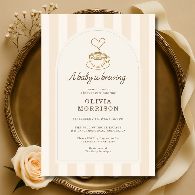 Invitation Bébé est en train de préparer un café Baby Shower (Créateur téléchargé)