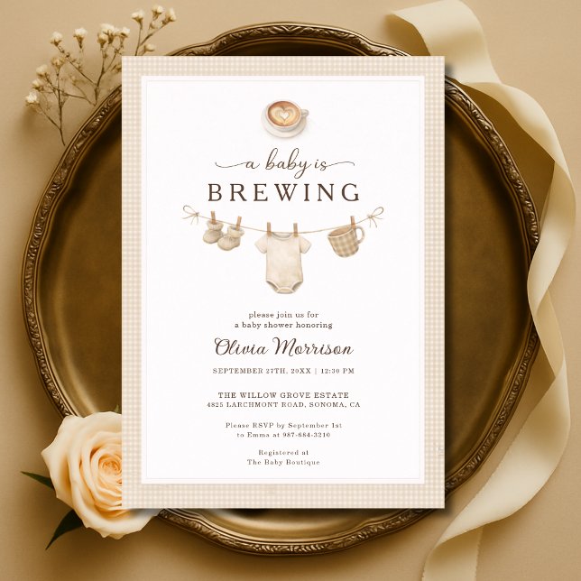 Invitation Bébé est en train de préparer un café Baby Shower (Créateur téléchargé)