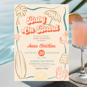 Invitation Bébé Excentrique à Bord Baby Shower
