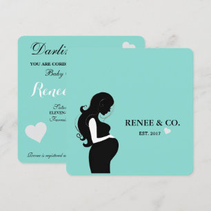 Invitation Bébé Fête de la douche Glam