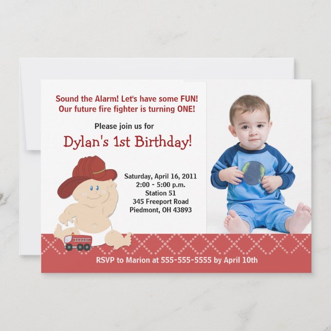 Invitation BÉBÉ FIGHTER *PHOTO* Anniversaire 5x7 (Devant)