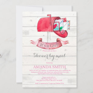 Invitation Bébé Fille Douche longue distance par courriel Inv