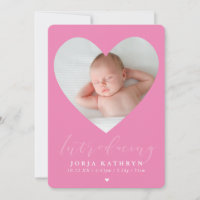 BÉBÉ FILLE introduire photo mignon cadre coeur ros