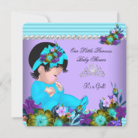 Bébé Fille Mignonne Shower Salle Bleu Violet