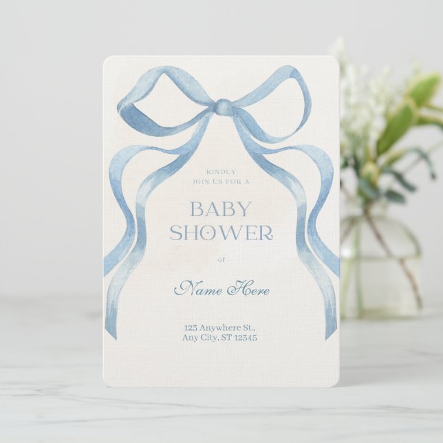 Invitation Bébé Fille ou Garçon Cadeaux (Debout devant)