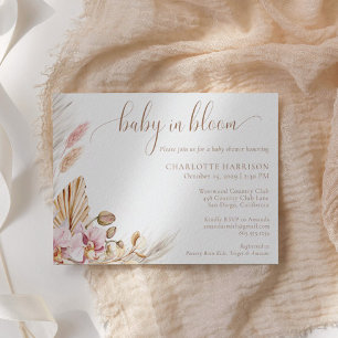 Invitation Bébé floral bohème en fleurs   BABY SHOWER