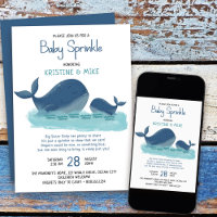 Bébé garçon aquarelle Baleine Heureuse Sprinkle