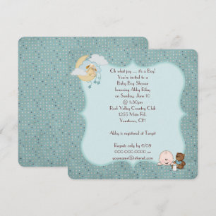 Invitation bébé garçon douche
