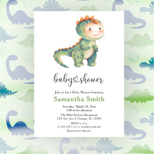 Invitation Bébé garçon Shower Thème Dinosaure