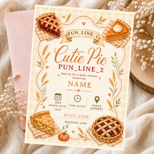 Invitation Bébé Gâteau Sec Pécan Automne Citrouille (Créateur téléchargé)