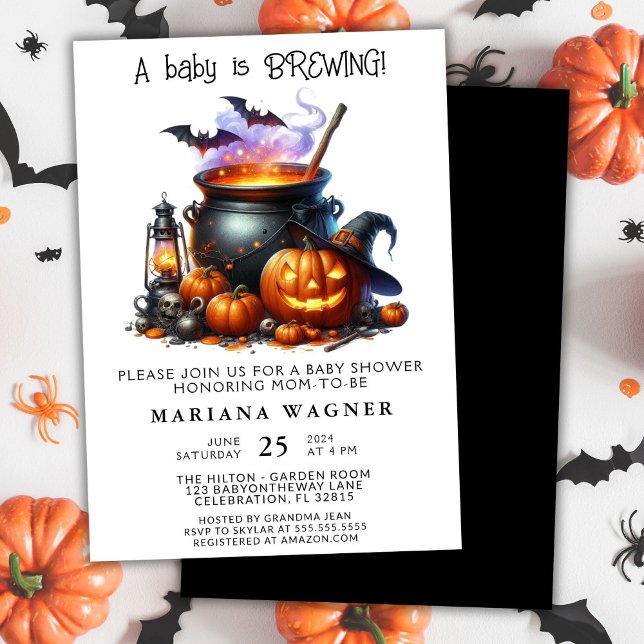 Invitation Bébé Halloween arrive Fête de bébé (Créateur téléchargé)