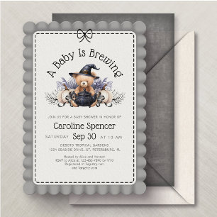 Invitation Bébé Halloween est en train de brasser une douche