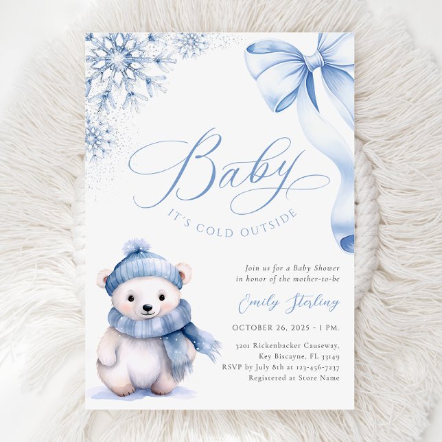 Invitation Bébé Il fait froid à l’extérieur Baby shower de l’ (Créateur téléchargé)