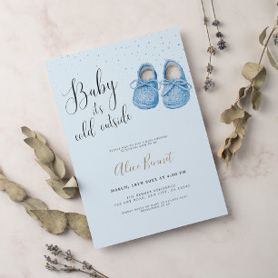Invitation Bébé il fait froid à l’extérieur du Baby shower d’