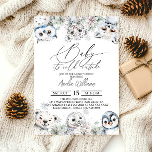 Invitation Bébé il fait froid à l'extérieur Baby Shower