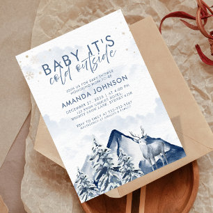 Invitation Bébé il fait froid à l'extérieur Baby Shower Hiver